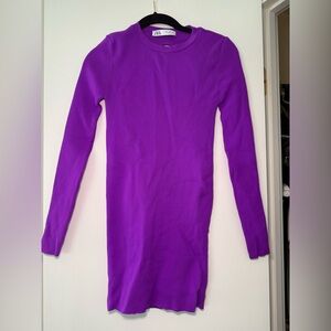 Zara Radiant Purple Knit Dress with back cutout
